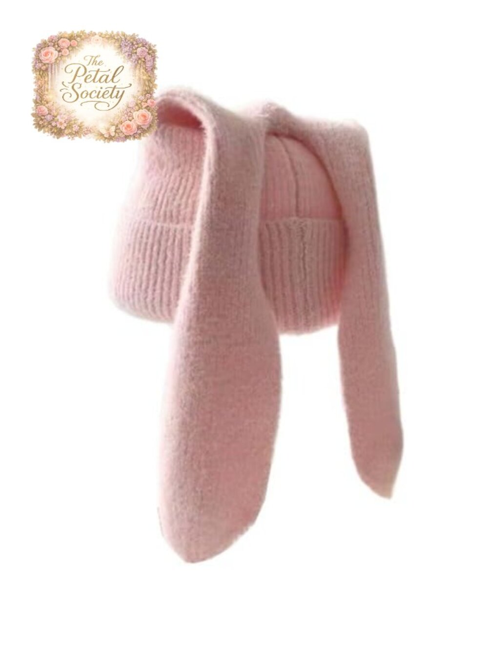 Bunny Ear Knit Beanie Warm Winter Skull Cap Animal Print
